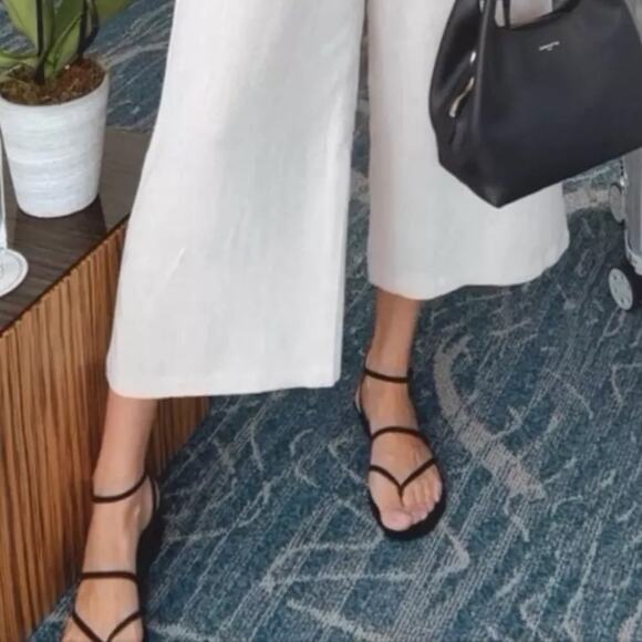 RAYE x Revolve Void Strappy Ankle Wrap Thong Sandal in White Size 8.5 Minimalist - Picture 3 of 16